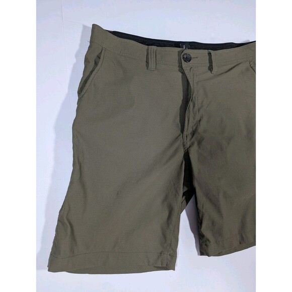 Prana Brion Casual Outdoor Hiking Shorts 34x9 Olive Green Mens - Picture 3 of 9